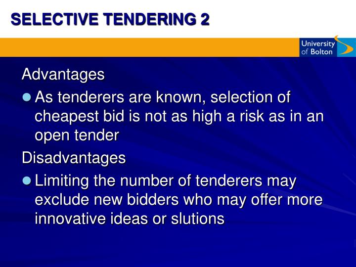 Tendering process in construction